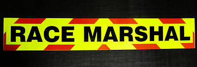 Magnetic RACE MARSHAL Fluorescent Warning sign