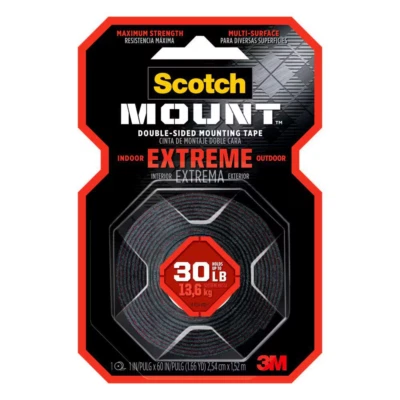 Scotch 1 in. x 1.66 yds. Permanent Double Sided Extreme Mounting Tape