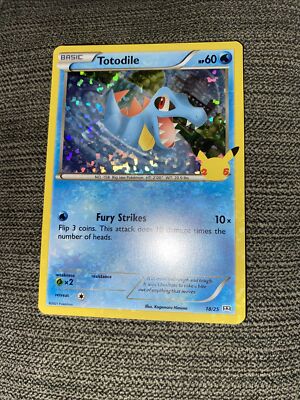totodile pokemon card mcdonalds Carved the art from a Japanese : r/PokemonTCG Kagemaru Himeno McDonalds 25th Anniversary Promos Singles Pokemon Totodile 18/25 HOLO 25th