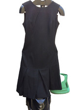 GOKx TU Dress Women Size 8UK Black Fit &Flare Pleated Lined Zip Work Hardly Used