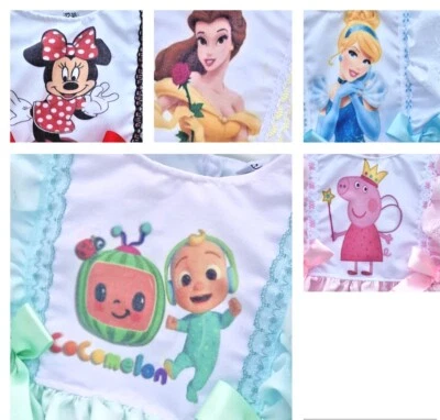 DREAM BABY WEAR UK TRAUM 0-8 JAHRE Baby Mädchen verschiedene Auswahl Charakter Top und Rüschen Bauch Hose