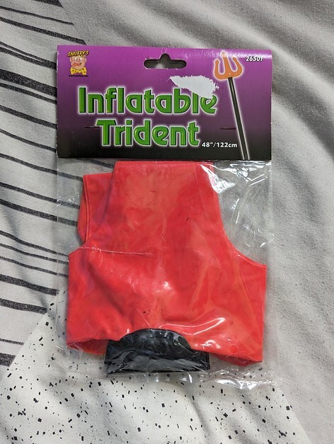 Inflatable Trident Devil Accessory Halloween Party Fancy Dress Handheld Prop 122