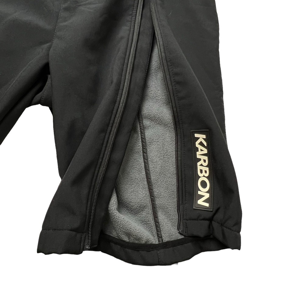 Karbon Mens Downhill Ski Bib Gravity Black Downhill Race Shorts SZ XL