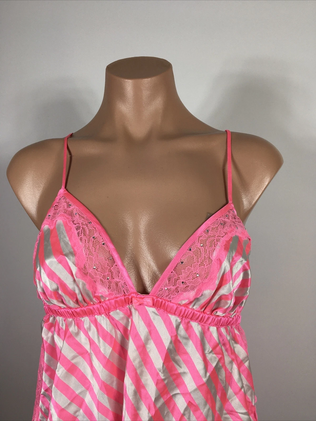 UNDERCOVER Vintage Y2K Victorias Secret rosa caldo vestito camicia bambola Barbiecore