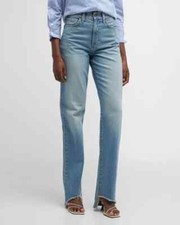 NWT VERONICA BEARD Dylan Straight Leg Full Length Step Hem Jeans Sz 24 2C435