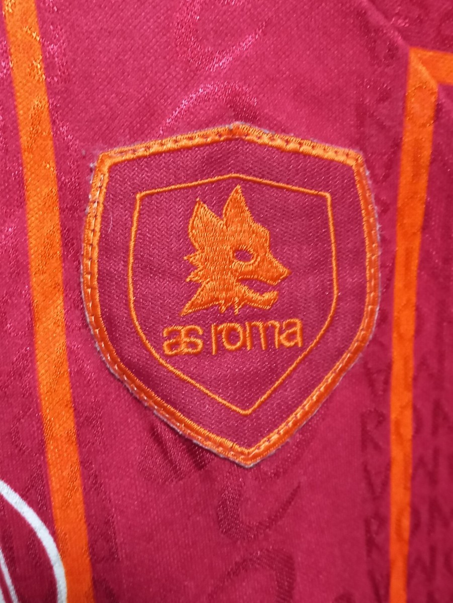 AS Roma 1996 1997 Football Shirt ASICS Ina Assitalia AS Roma 1996 1997 Football Shirt ASICS Ina Assitalia