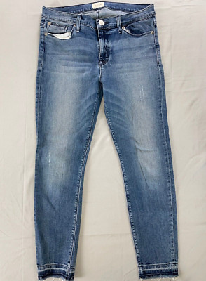 Hudson Nico Mid-Rise Ankle SS Fray Stretch Denim  Roller Jeans. Women's 28, GUC!
