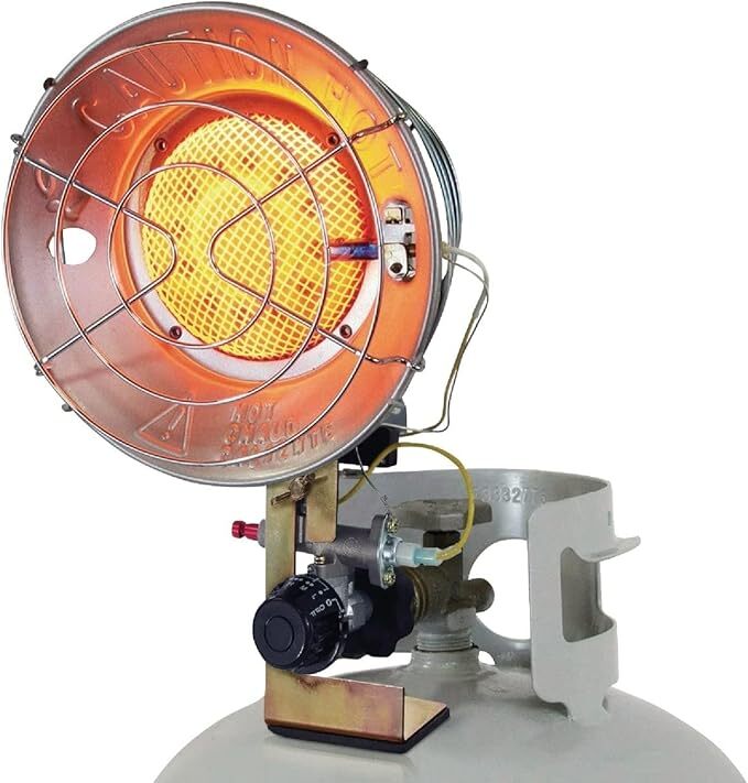 Tank-Top Propane Heater, 15,000-Btu, Heavy Duty Steel Construction-image