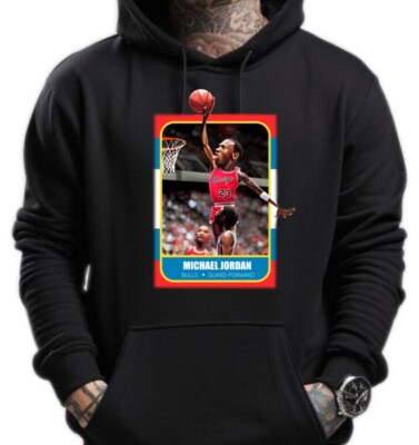 NEW Art Society x SWOD MJ ROOKIE CARD BLACK Hoodie SMALL-4XLARGE