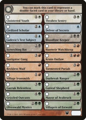 4x Innistrad Checklist - Flip Cards - Original Innistrad Block - mtg - | eBay 4x Innistrad Checklist - Flip Cards - Original Innistrad Block - mtg - | eBay