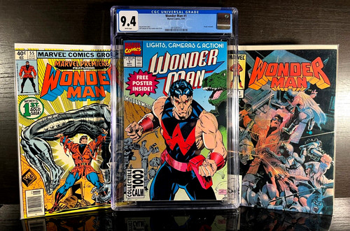 First Issue Lot WONDER MAN 1 cgc 9.4 1980 1985 1991 Marvel Premiere 55 1st Solo
