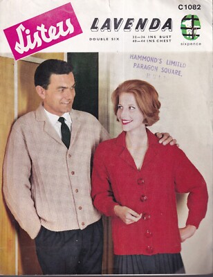 Lister C1082 Original His 'N' Hers Strickanleitung Damen & Herren Mantel