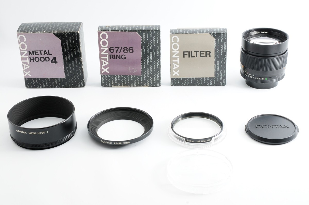 Carl Zeiss Planar 85mm F1.4 MMJ C/Yマウント MMG [TOP MINT w/Hood] Contax Carl Zeiss Planar T* 85mm f1.4 Lens