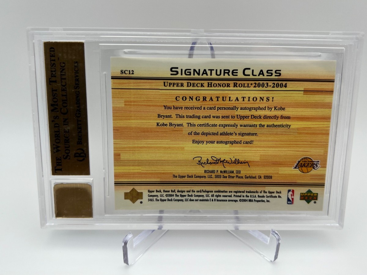 2003-04 UD Honor Roll Signature Class #SC12 Kobe Bryant Aut