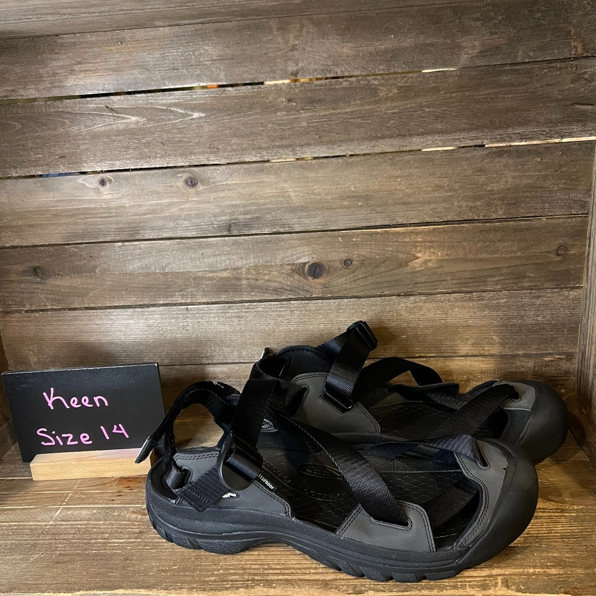 Mens Keen Zerraport II Black Strappy Hiking Outdoor Sandals Shoes