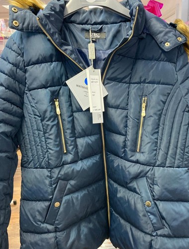 Ladies Parka Style navy blue Padded 