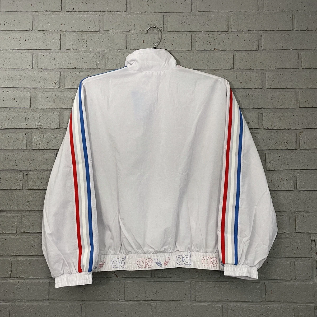 $80 Womens Size M Adidas Adicolor Tricolor Track Top Jacket JAPONA Grey  GT8463