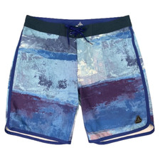 Prana Board Shorts Mens 36 Dusky Skies Elliot High Seas Lightweight Surf Swim