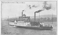 Northern Pacific Ferry at Kalama Washington 1908 Postcard