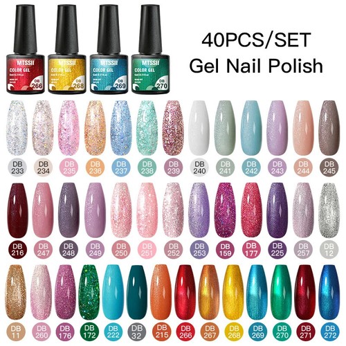 24/25/40/60PCS Smalto Gel UV Led Smalto Nail Art Off Gel Set Gel Unghie - Foto 32 di 82
