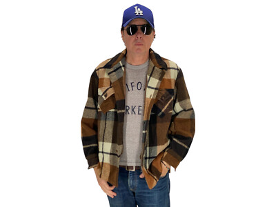 Size 44 US / 54 EU , Pioneer Wear plaid Wool Shirt Made in USA