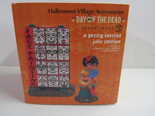 Dept 56 Halloween Village Set of 2 Day Of The Dead Pretty Catrina 6009838 MIP