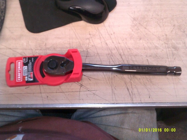 Craftsman 1/2" Drive Gunmetal Chrome PEAR Head Ratchet CMMT82012 for