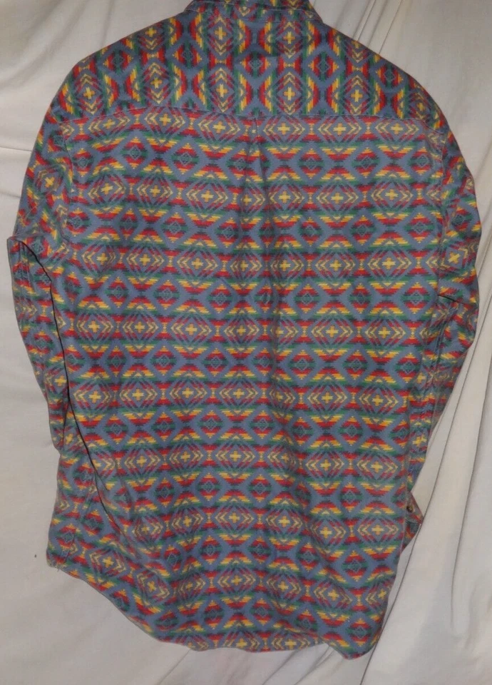 Vintage Pendleton Shirt Button Down Top Long Sleeves Multi Color Aztec Sz L - Image 3 of 4