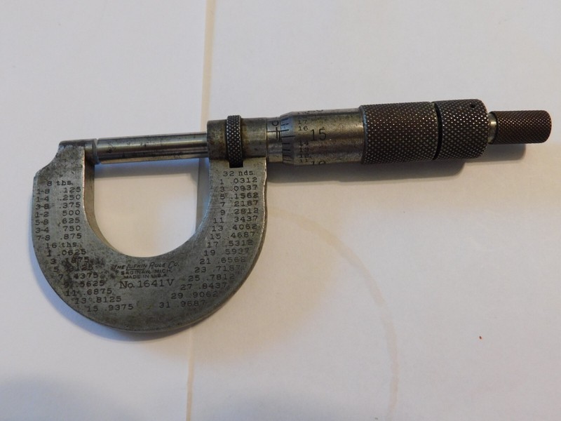 Vintage 0-1 Lufkin Micrometer # 1641 USA