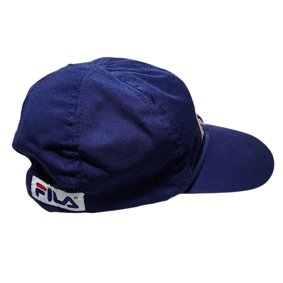 Gorra de béisbol reversible FILA talla única para mujer logotipo de lona deletreado años 90 Y2K Foto 3 de 4