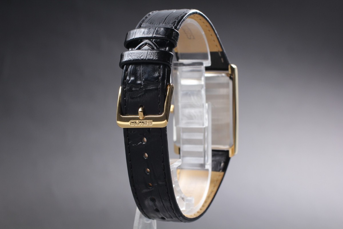 時計 Seiko SUP880 TOP MINT] SEIKO SUP880 Mens Gold Tank Watch w/Box & Papers