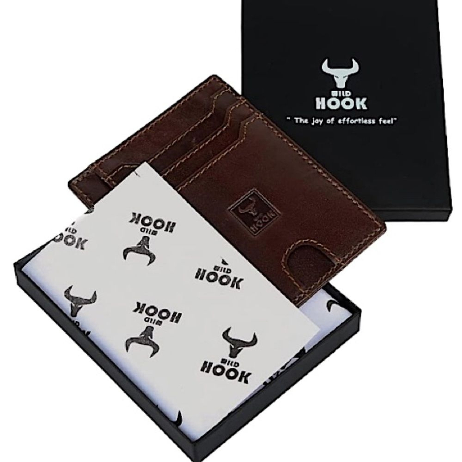 Slim Minimalist Genuine Leather Card Holder Wallet for Men & Women  -image