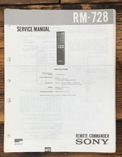 Sony RM-728 Remote Control Service Manual Original 