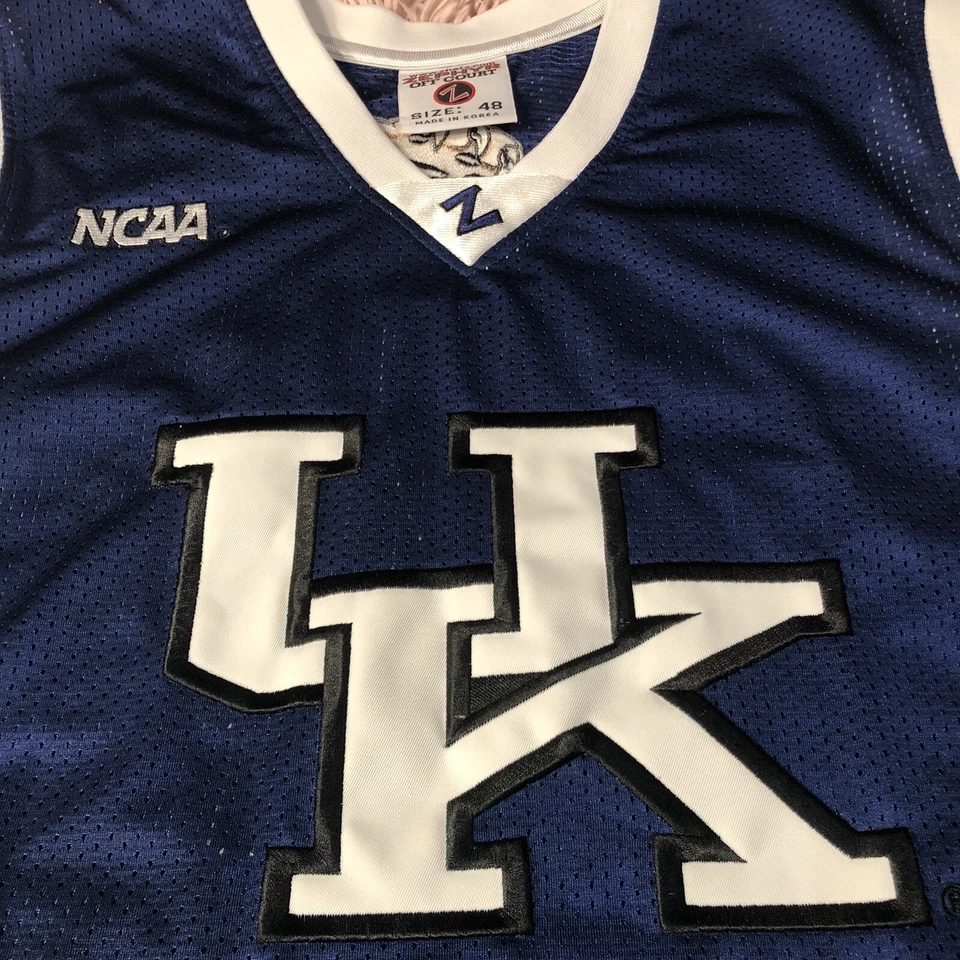 Camiseta deportiva de baloncesto azul Kentucky Wildcats Reino Unido #4 Zephyr fuera de cancha talla 48 NCAA para hombre Foto 4 de 4