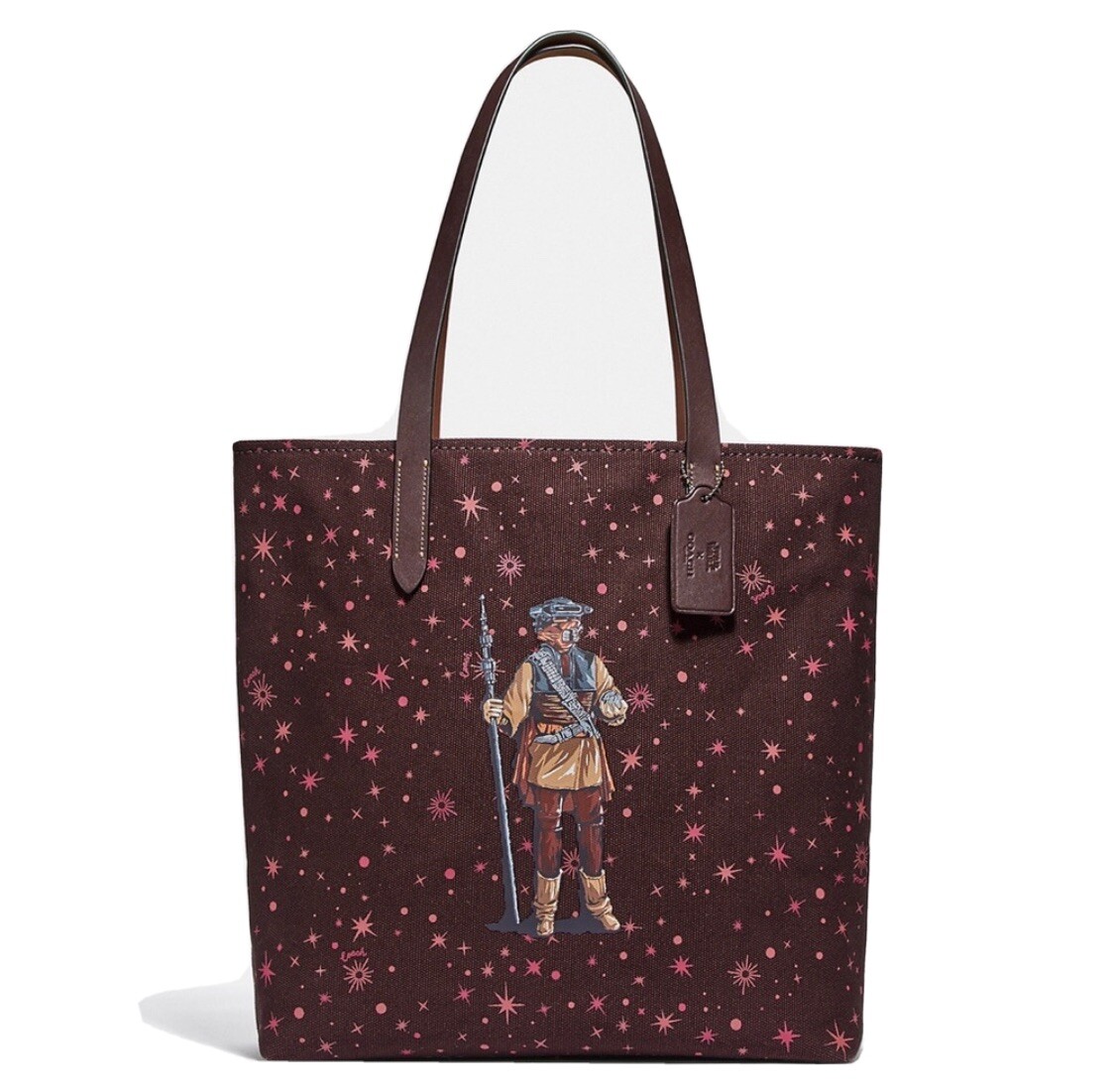 Star Wars X Coach Tote With Starry Print And Princess Leia As