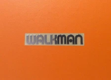 1 pcs Sticker for Walkman Logo Silver Chrome Color Decal 6mm x 40 mm
