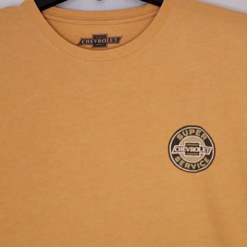 Lucky Brand Chevrolet Shirt Mens Extra Large XL Yellow Car Parts Chevy Truck NWT - Picture 9 of 14