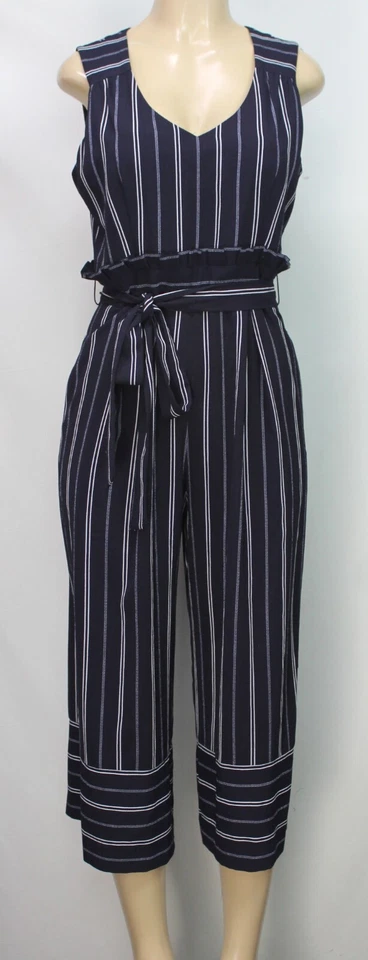 Mono para mujer Jessica Howard sin mangas rayas elásticas azul marino talla 6 Foto 2 de 4