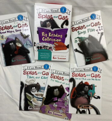 I Can Read Splat The Cat Books Beginning Level 1 Reading Set by Rob Scotton