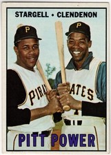 1967 TOPPS 266 PITT POWER WILLIE MCCOVEY VINTAGE PIRATES HALL OF FAME NO CREASES