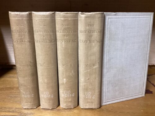 1898 The Metaphysic Of Experience - Shadworth H. Hodgson - Four Volumes