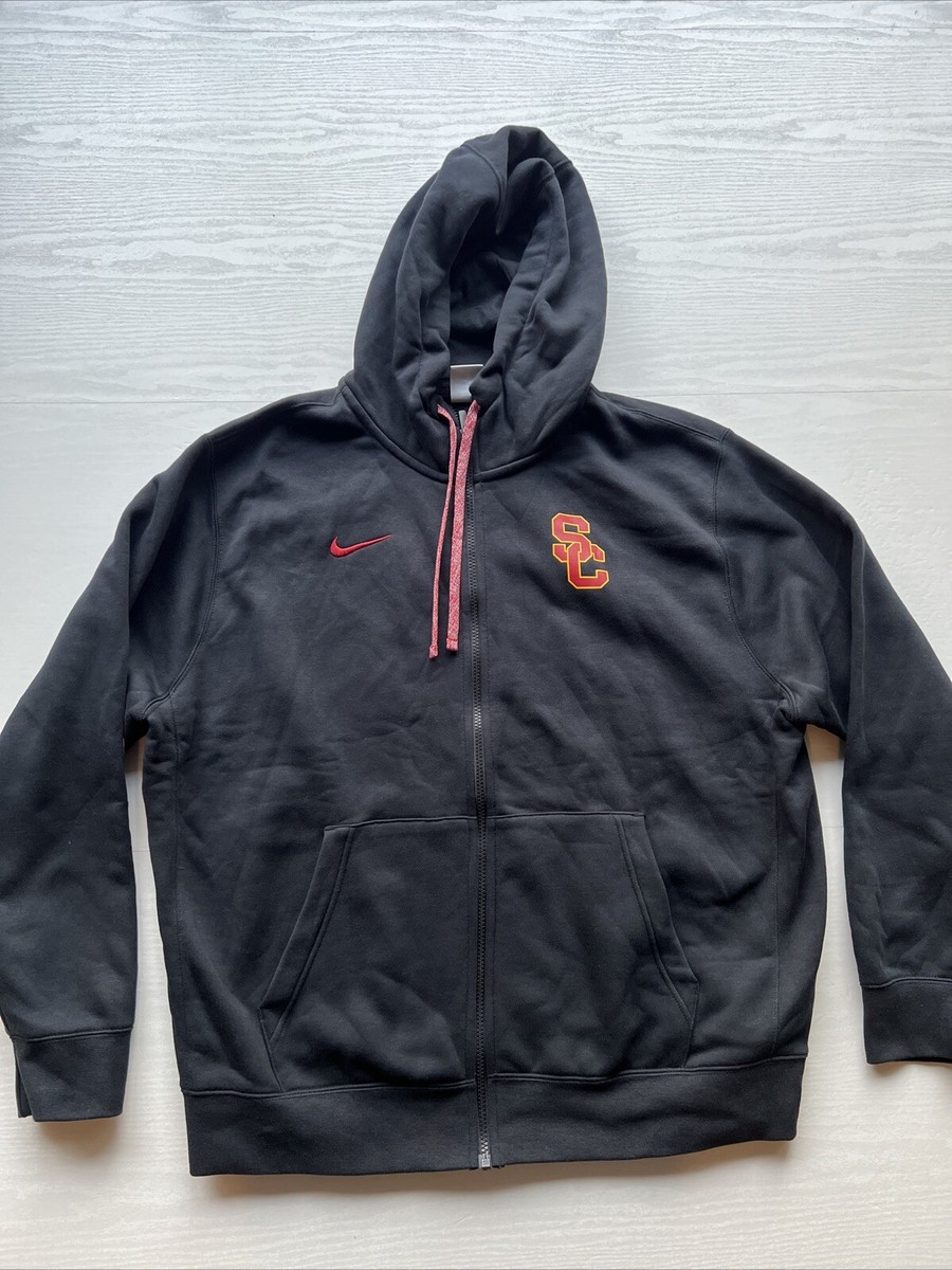 Nike x USC Trojans Full Zip Hoodie Mens XLarge Black Therma Fit