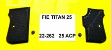 FIE Titan 25 ACP Tanfoglio GT27 Pistol Grips Black Plastic Silver Screws 24-1571