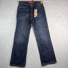 New BIG STAR Kruiser Loose Straight Distressed Dark Wash Blue Jeans Size 31R USA