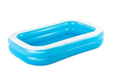 Bestway aufblasbares Familienpool Blau Modell 54006 2-Ringe 262x175x51cm …