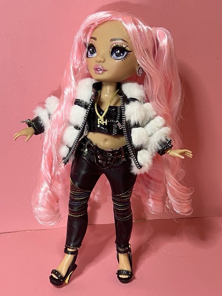 Rainbow High Brianna Dulce Doll, Fur Jacket, Leather Pants