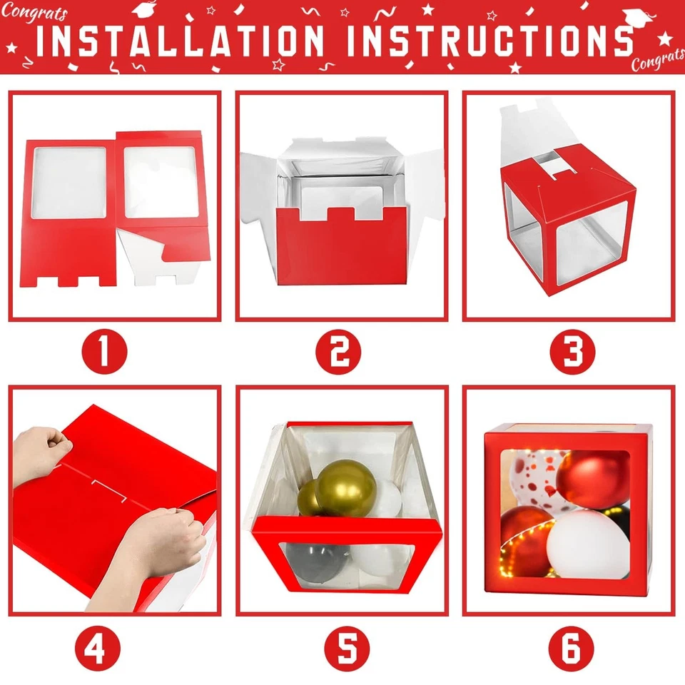 Graduation Decorations Class of 2025 - Red and Black Graduation Decorations -... - Image 4 of 4