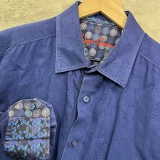 Robert Graham Shirt XL Flip Cuff All Over Print Long Sleeve