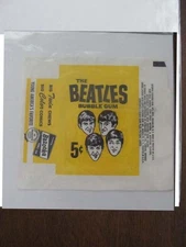 Vintage 1960's Beatles Wax Pack Gum Wrapper Topps Bazooka