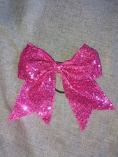 Pink Sequin Bow Hair Accessory for Girls, One Size, Party or Casual